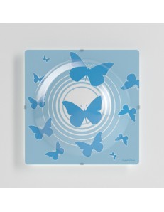 LINEAZERO: Plafoniera design farfalle blu azzurro per cameretta bambini in offerta