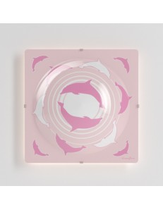 LINEAZERO: Delfini plafoniera per cameretta bambini rosa fucsia in offerta