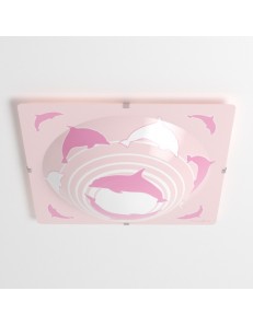 LINEAZERO: Delfini plafoniera per cameretta bambini rosa fucsia in offerta 2