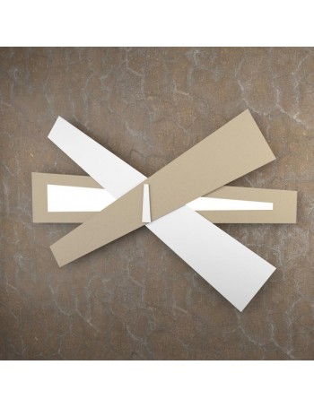 TOP LIGHT: Ribbon applique LED moderna bianco sabbia 105cm in offerta