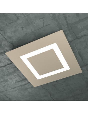 TOP LIGHT: Carpet plafoniera LED quadrata design slim sabbia 50x50cm in offerta