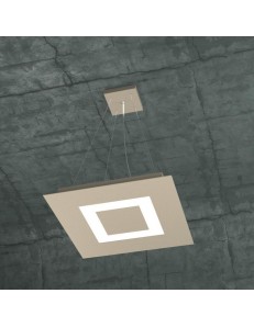 TOP LIGHT: Carpet sospensione LED quadrata design slim sabbia 40x40cm in offerta