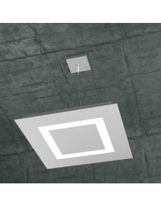 TOP LIGHT: Carpet sospensione LED quadrata slim + luce grigio 50cm in offerta