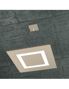 TOP LIGHT: Carpet sospensione LED quadrata slim + luce sabbia 50cm in offerta