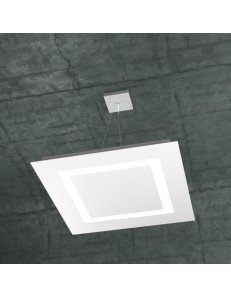 TOP LIGHT: Carpet sospensione LED quadrata design slim bianco 60cm in offerta