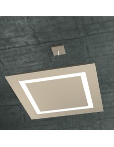 TOP LIGHT: Carpet sospensione LED quadrata retroilluminata sabbia 68cm in offerta