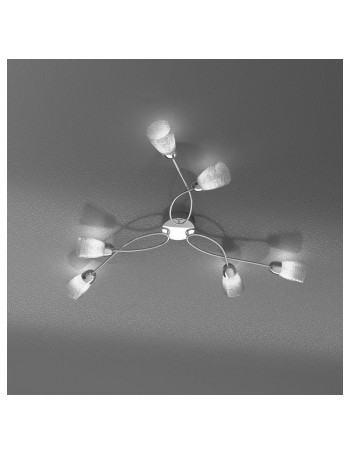 TOP LIGHT: Feeling plafoniera lampada cromo 6 luci vetro trasparente in offerta