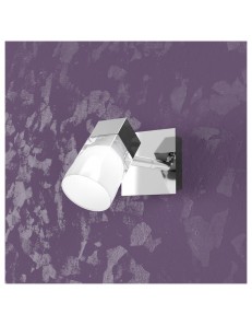 TOP LIGHT: Sunny 1 luci cubo applique parete faretto cromo in offerta