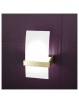 TOP LIGHT: Wood applique parete moderna legno vetro curvo foglia oro 15cm in offerta