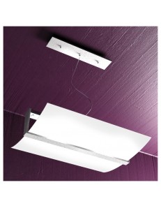 TOP LIGHT: Wood lampada sospensione regolabile vetro satinato foglia oro in offerta