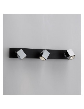 TOP LIGHT: Cube applique parete faretto metallo particolari legno wenge 3 luci in offerta