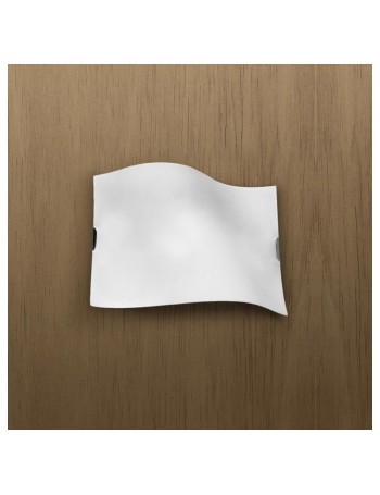 TOP LIGHT: Wing applique moderno parete lastra curva metallo bianco satinato in offerta