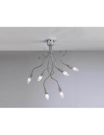 TOP LIGHT: Winding plafoniera lampada cromo 6 luci flessibili modellabili in offerta