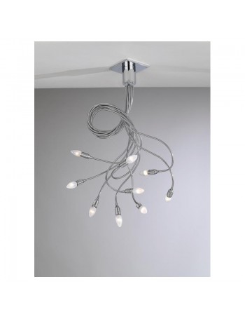 TOP LIGHT: Winding plafoniera lampada cromo 9 luci flessibili modellabili in offerta