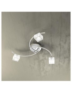 TOP LIGHT: Metropolitan plafoniera con 3 luci effetto elica corpo luce cubo decorato in offerta