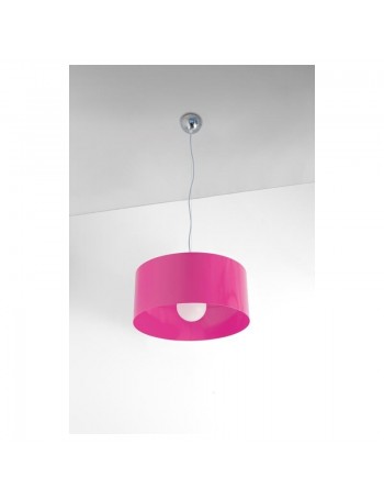 TOP LIGHT: Cylinder sospensione a cilindro moderno colore fucsia 45cm in offerta