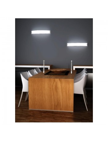 TOP LIGHT: Linear plafoniera soffitto vetro curvo serigrafato bianco bordi laterali 60cm in offerta TOP LIGHT: Linear plafoniera soffitto vetro curvo serigrafato bianco bordi laterali 60cm in offerta