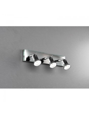 TOP LIGHT: Nuts 3 faretti in metallo cromato con vetro trasparente 1 luce in offerta