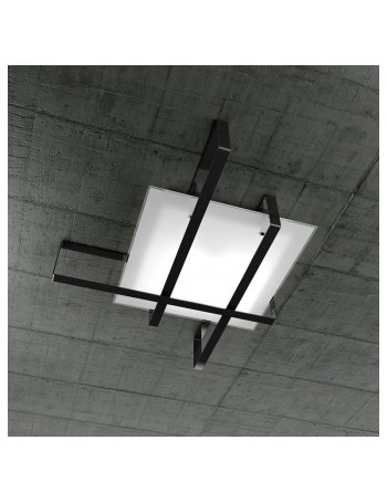 TOP LIGHT: Cross plafoniera con fascia decorativa nero in offerta