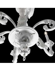 ONDALUCE: Agata lampadario sospensione legno bianco classico 3 luci in offerta 2