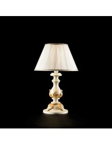 ONDALUCE: Agata piccolo lampada lume avorio oro classico per camera da letto in offerta