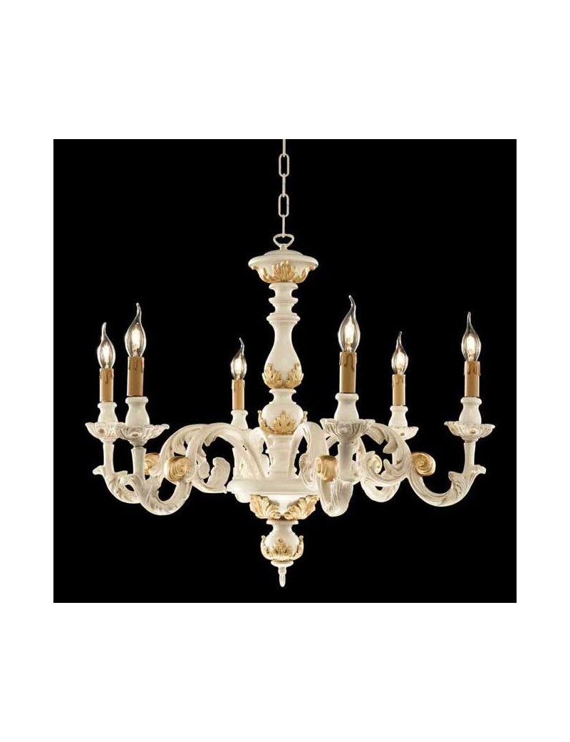 LAMPADARIO SOSPENSIONE LEGNO AVORIO ORO CLASSICO 6 LUCI CAMERA ... LAMPADARIO SOSPENSIONE LEGNO AVORIO ORO CLASSICO 6 LUCI CAMERA ...