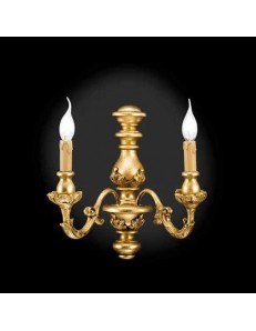 ONDALUCE: Agata lampada applique parete oro classico 2 luci camera soggiorno in offerta
