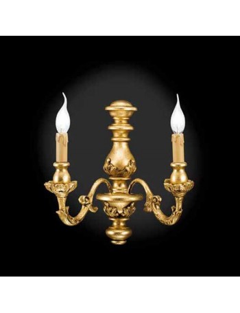 ONDALUCE: Agata lampada applique parete oro classico 2 luci camera soggiorno in offerta