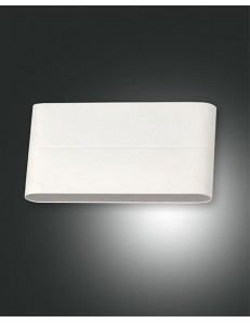 Casper applique LED alluminio rettangolare bombata lati bianco 2