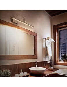 MR DESIGN: Lampada da quadro specchio ottone diffusore LED inclinabile 46cm in offerta