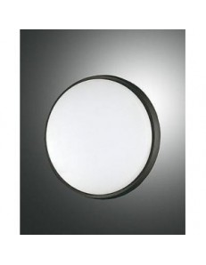FABAS LUCE: Olly plafoniera LED rotonda 30w alluminio policarbonato bordo nero in offerta 2
