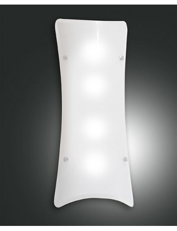 FABAS LUCE: Milton plafoniera vetro in lastra bianco 70cm in offerta