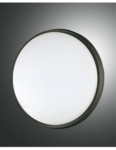 FABAS LUCE: Olly plafoniera LED rotonda 30w alluminio policarbonato bordo nero in offerta
