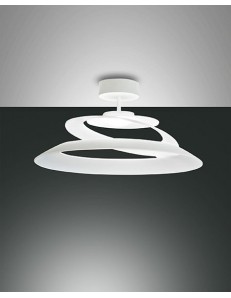 FABAS LUCE: Aragon plafoniera LED dimmerabile vetro vortice bianca in offerta