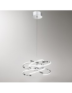 PERENZ: Sospensione LED moderna metallo cromo luce calda in offerta