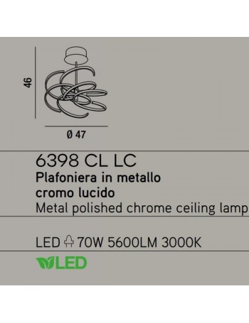 PERENZ: Plafoniera LED moderna metallo cromo lucido luce calda in offerta PERENZ: Plafoniera LED moderna metallo cromo lucido luce calda in offerta
