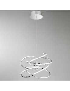 PERENZ: Sospensione moderna LED metallo cromo lucido luce calda in offerta