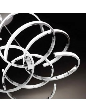 PERENZ: Sospensione moderna LED metallo cromo lucido luce calda in offerta