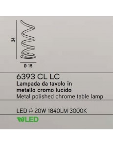 PERENZ: Abat jour LED moderna metallo cromo lucido luce calda in offerta 2