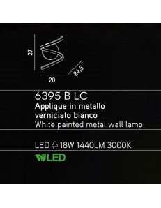 PERENZ: Applique LED moderna metallo cromo luce calda in offerta 2