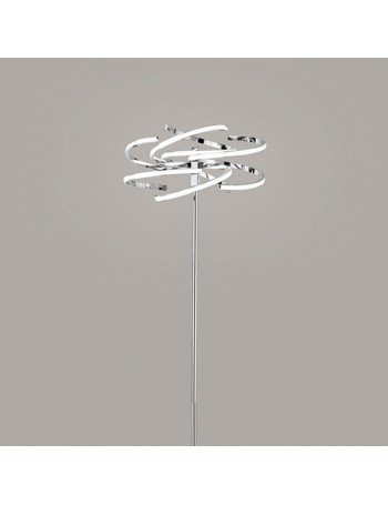 PERENZ: Lampada da terra LED moderna metallo cromo luce calda in offerta