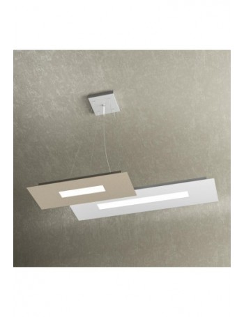 TOP LIGHT: Wally sospensione LED moderna bianco sabbia nero o bicolore 71cm in offerta