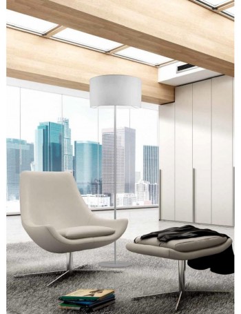 ONDALUCE: Piantana moderna con paralume bianco 40cm h175cm in offerta
