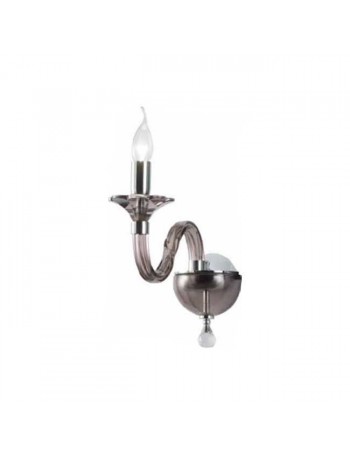 ONDALUCE: Verdi applique vetro fume 1 braccio con decorazioni in cristallo ottico in offerta
