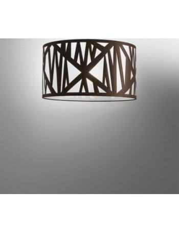 ANTEALUCE: Intagli di luce plafoniera moderna 50cm moka e bianco design luminoso e trasparente in