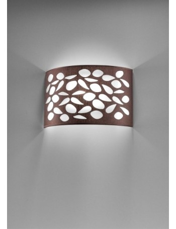 ANTEALUCE: Intagli di luce applique moderna moka e bianco design luminoso e trasparente in offerta