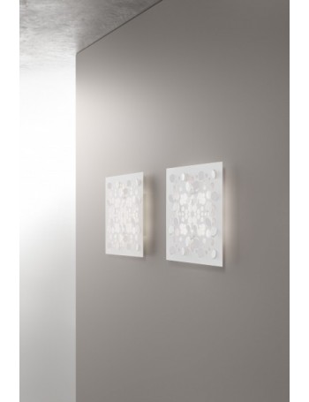 ANTEALUCE: Planet plafoniera moderna LED quadrata metallo inciso luce calda bianca 35cm in offerta