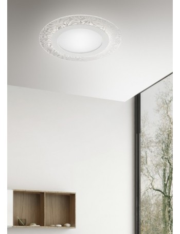 ANTEALUCE: Bloom plafoniera LED rotonda dimmerabile vetro decorato 55cm in offerta