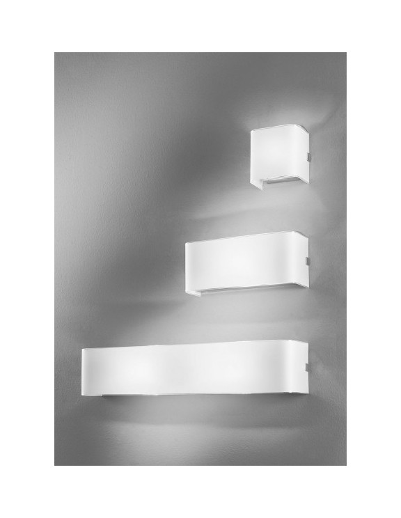 Linear white led 3 misure applique parete moderna antealuce chiaro vetro Applique parete led