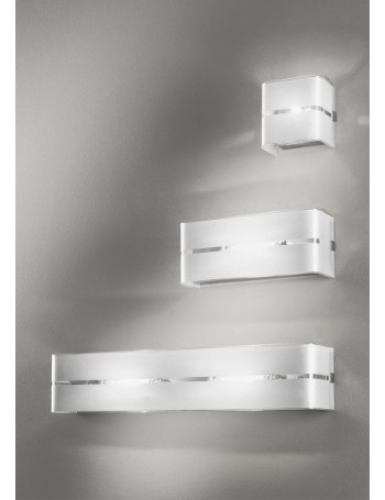 ANTEALUCE: Linear grey 3 misure decoro argento applique parete rettangolare quadrata in offerta